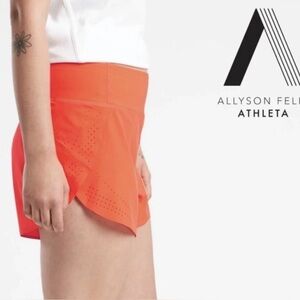 Athleta Allyson Felix Run With It Running Shorts Women’s Size Large Orange
